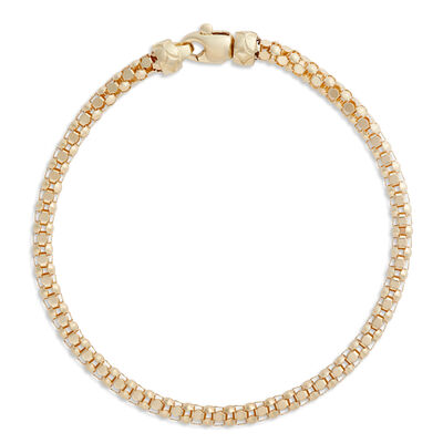 Toscano 7.5-Inch Popcorn Link Bracelet, 14K Yellow Gold