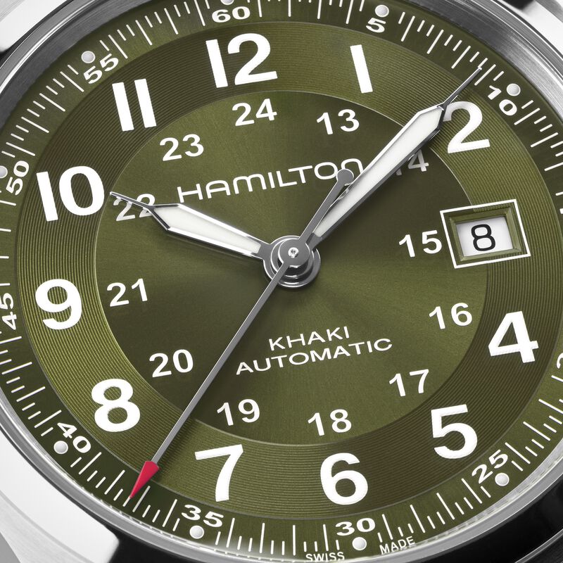 Hamilton Khaki Field Auto Green Dial Watch, 42mm image number 3