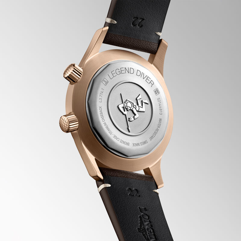 Longines Legend Diver Bronze Green Dial Watch, 42mm image number 2