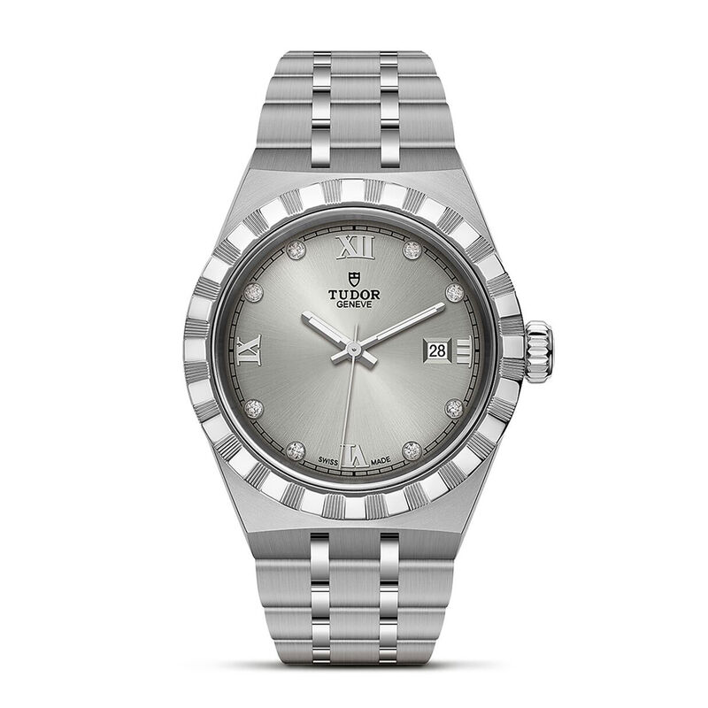 TUDOR Royal Watch Steel Case Silver Dial Steel Bracelet, 28mm image number 0