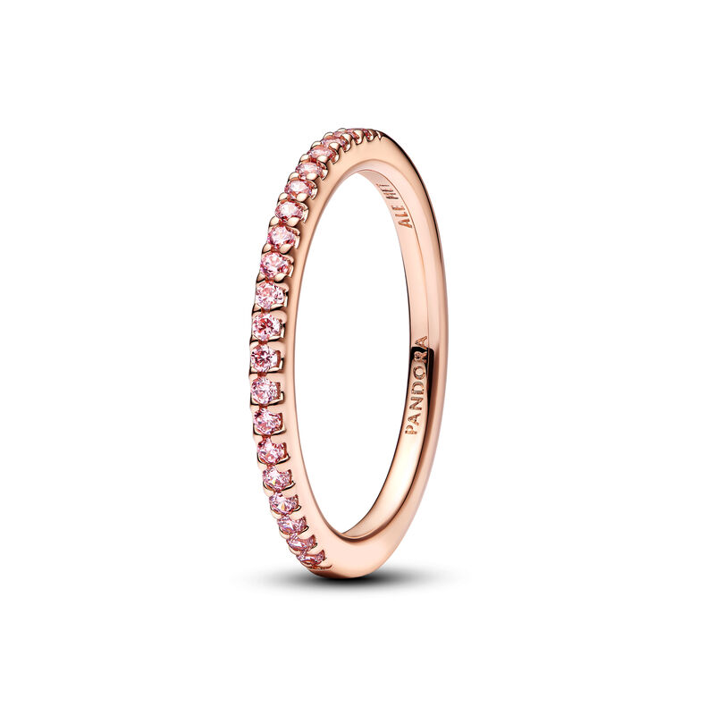 Pandora Sparkling Pink Band Ring image number 0