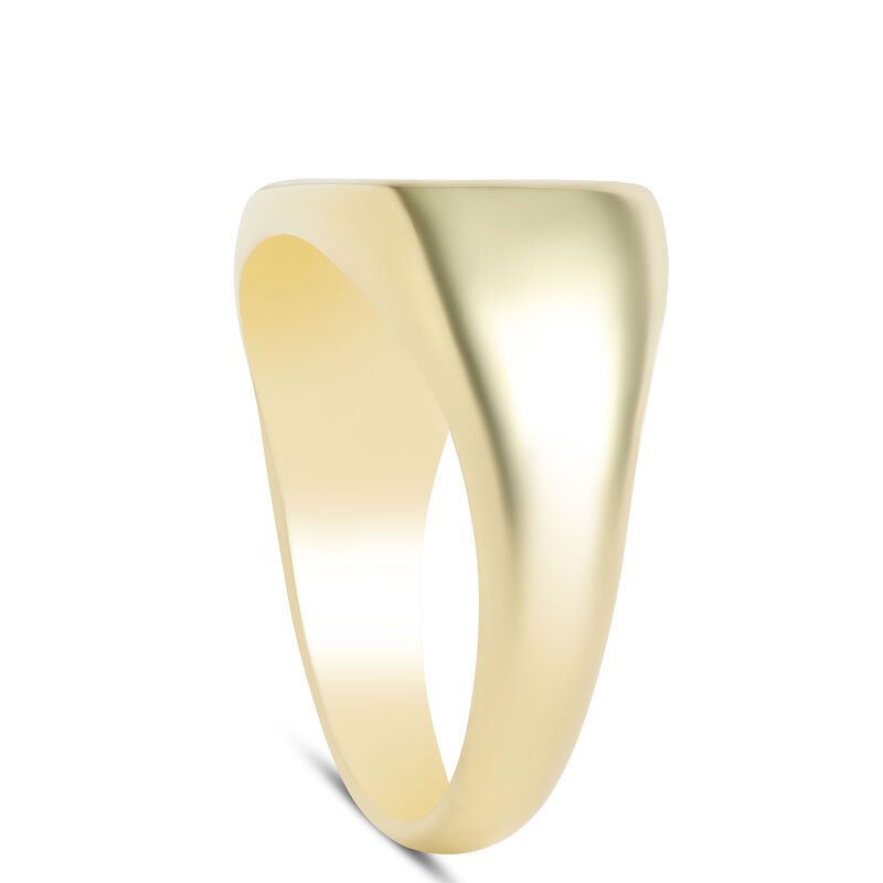 Cushion Cut Malachite Ring, 14K Yellow Gold image number 1