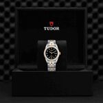 TUDOR Glamour Date Watch Steel Case Black Dial with Diamonds, 31mm