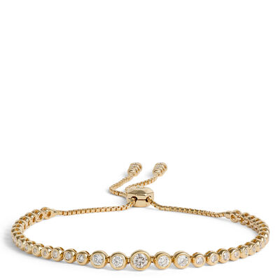 Diamond Bolo Bracelet 14K
