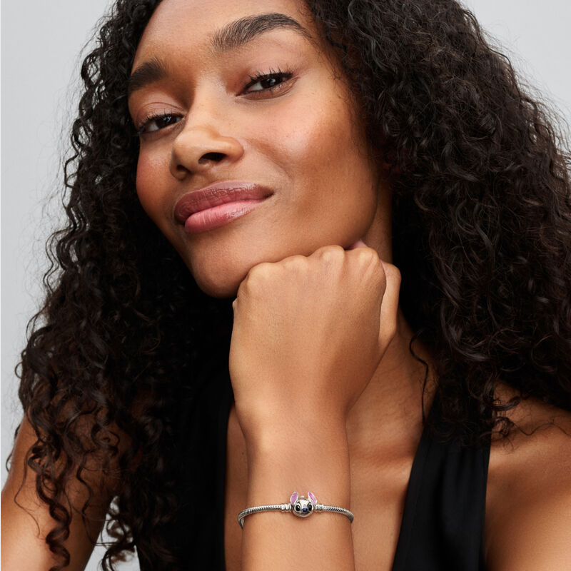 Pandora Disney Stitch Snake Chain Bracelet image number 2