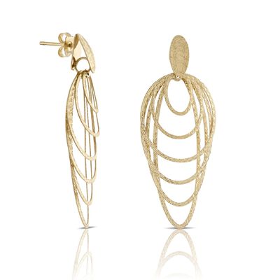Toscano Oval Wire Earrings 14K