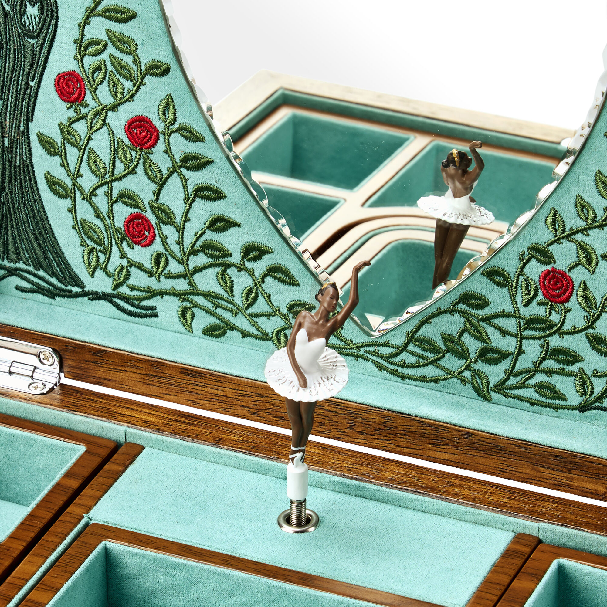 WOLF Ballet Musical Jewellery Box – Sleeping Beauty Walnut Wood