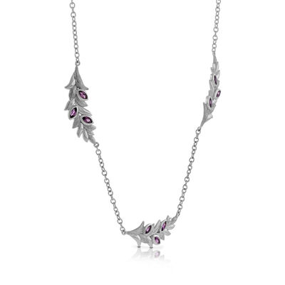 Lisa Bridge Rhodolite Garnet Petal Necklace
