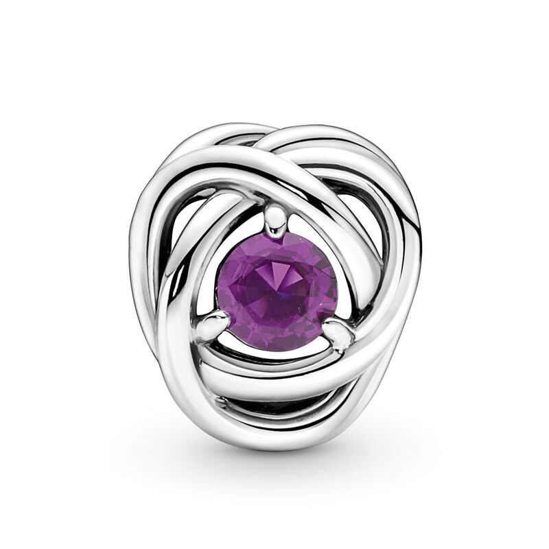 Pandora Purple Crystal Eternity Circle Charm image number 1