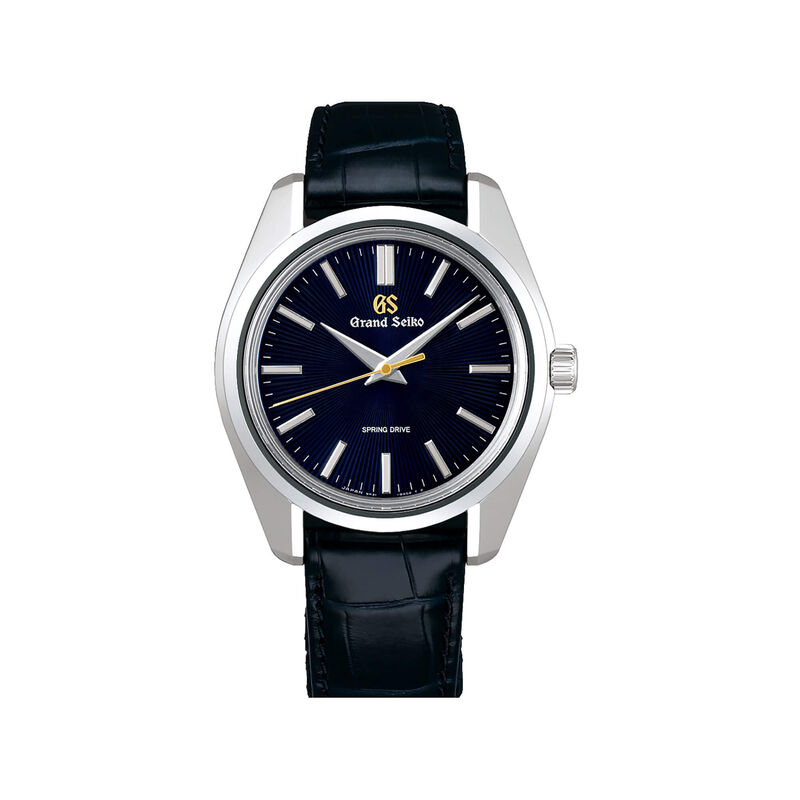 Grand Seiko Heritage Collection Watch Blue Dial Black Leather Strap, 40mm image number 0