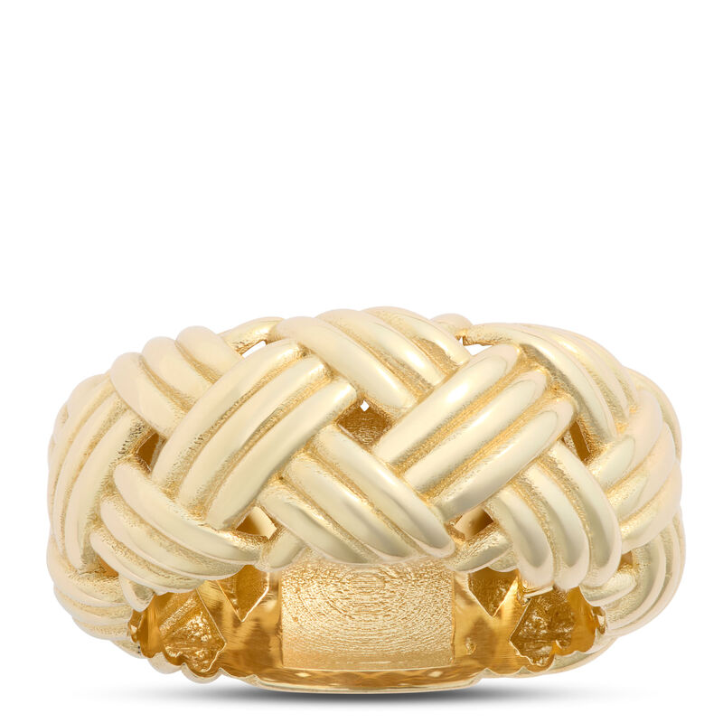 Toscano Basket Weave Ring, 14K Yellow Gold, Size 7.0 image number 0