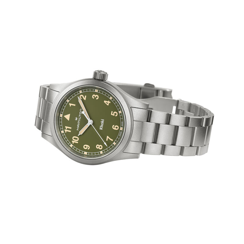 Hamilton Khaki Field Quartz Watch Green Dial, 38mm image number 4