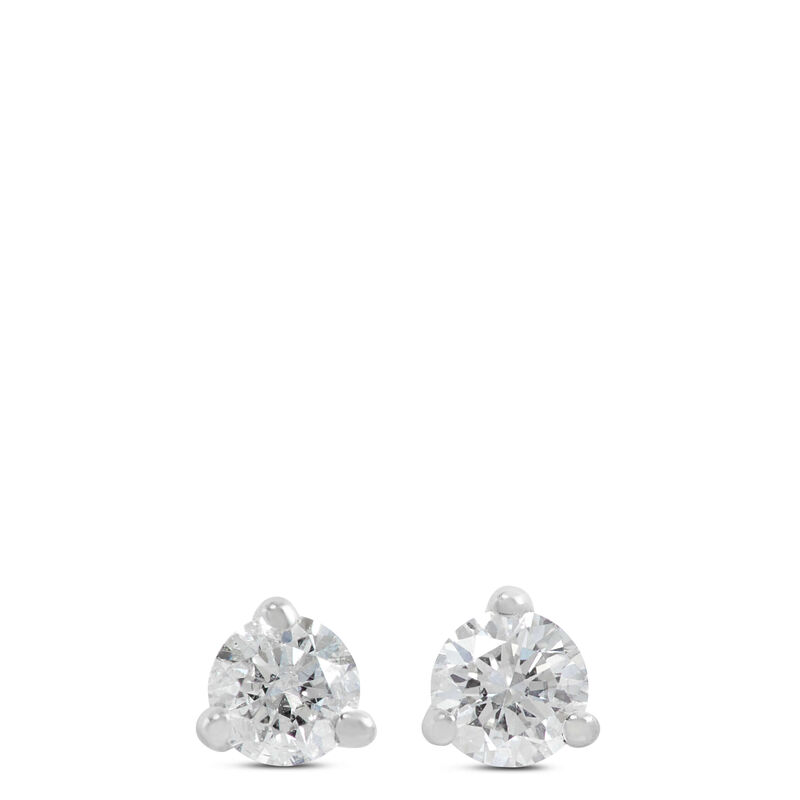 Diamond Solitaire Stud Earrings 14K, 1/10 ctw. image number 0
