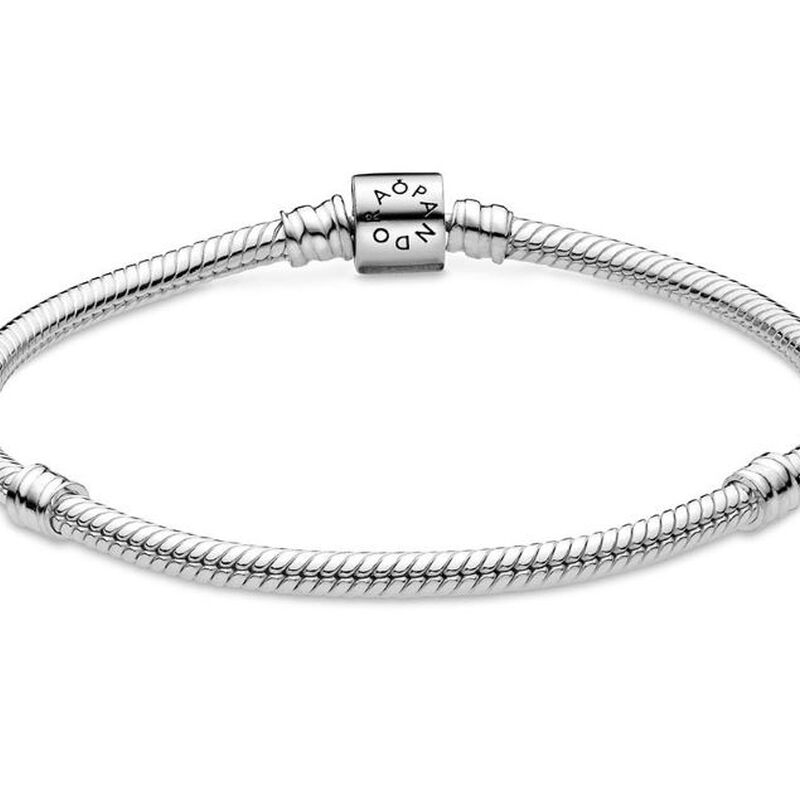 Pandora Moments Barrel Clasp Snake Chain Bracelet image number 0