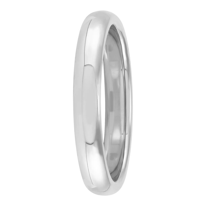 Polished Rounded Comfort Fit 3mm Band in Platinum image number 0