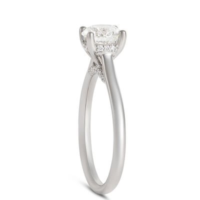 Solitaire Diamond Engagement Ring, Platinum