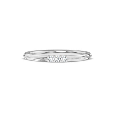 Classic Round Diamond Band, 1/20 Total Carat Weight, 14K White Gold