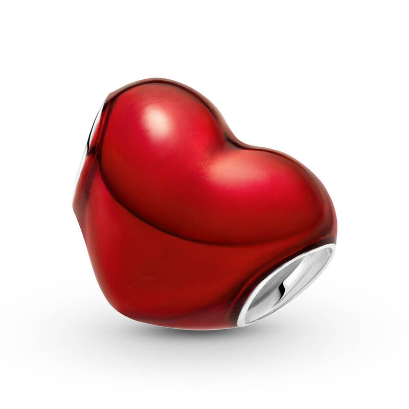 Pandora Metallic Red Heart Enamel Charm image number 4