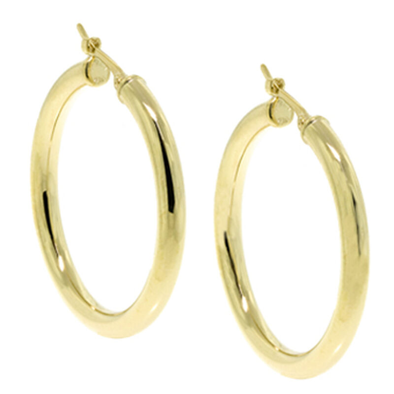 Hoop Earrings, 14K Yellow Gold image number 3