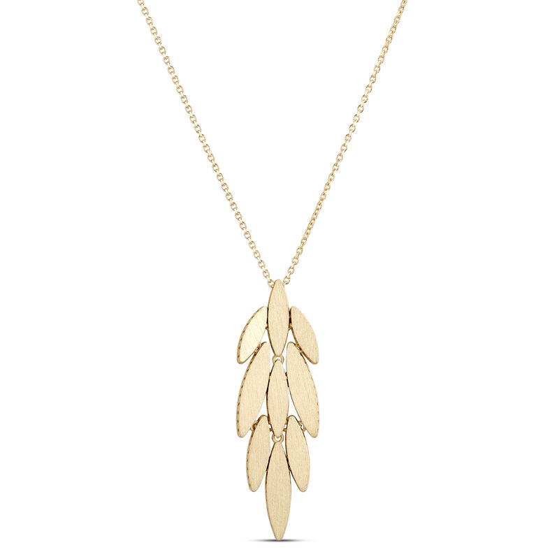 Toscano Marquise Cluster Pendant, 14K Yellow Gold image number 0