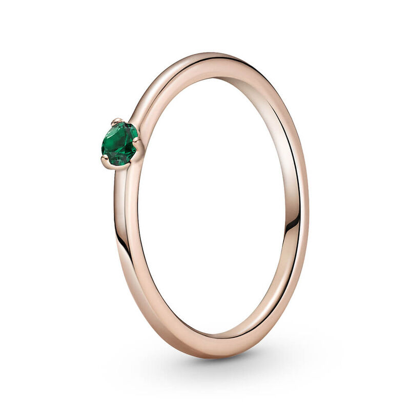 Pandora Green Solitaire CZ Ring image number 1