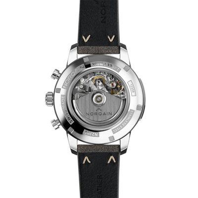Norqain Freedom 60 Cream Gray Norlando Leather Chrono Watch, 43mm