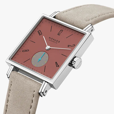 NOMOS Tetra Terra Red Dial Watch, 29.5mm