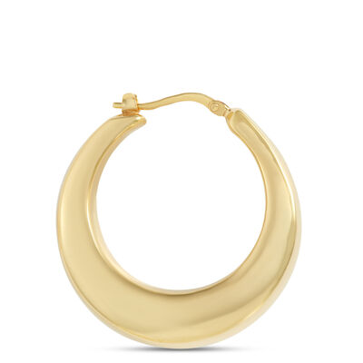 Toscano Large Graduated Hoop Earrings, 14K Yellow Gold