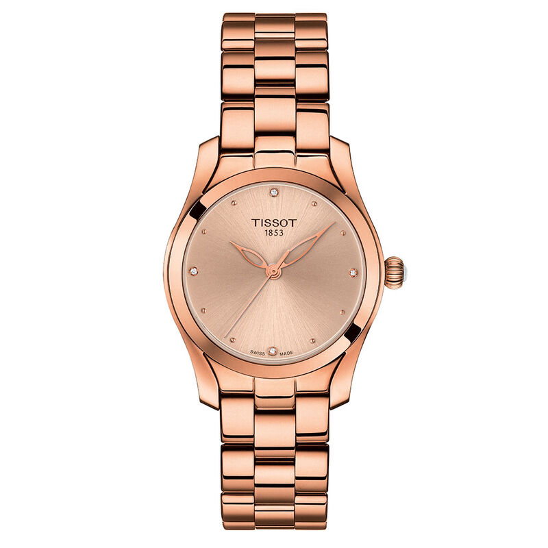 Tissot T-Wave Diamond Rose PVD Quartz Watch, 30mm image number 0