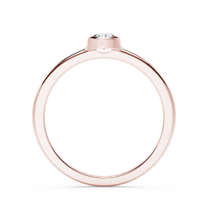 De Beers Forevermark Tribute™ Rose Gold Bezel Set Diamond Ring 18K image number 1