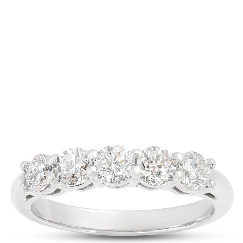 Classic Round Diamond Anniversary Band, 1.00  Carat Total Weight, Platinum image number 0