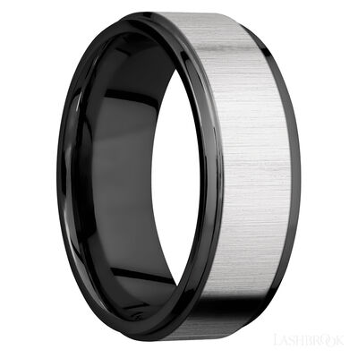 Zirconium with Crosssatinsilver , Polish Finish