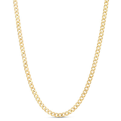 18-Inch Curb Link Necklace, 14k Yellow Gold