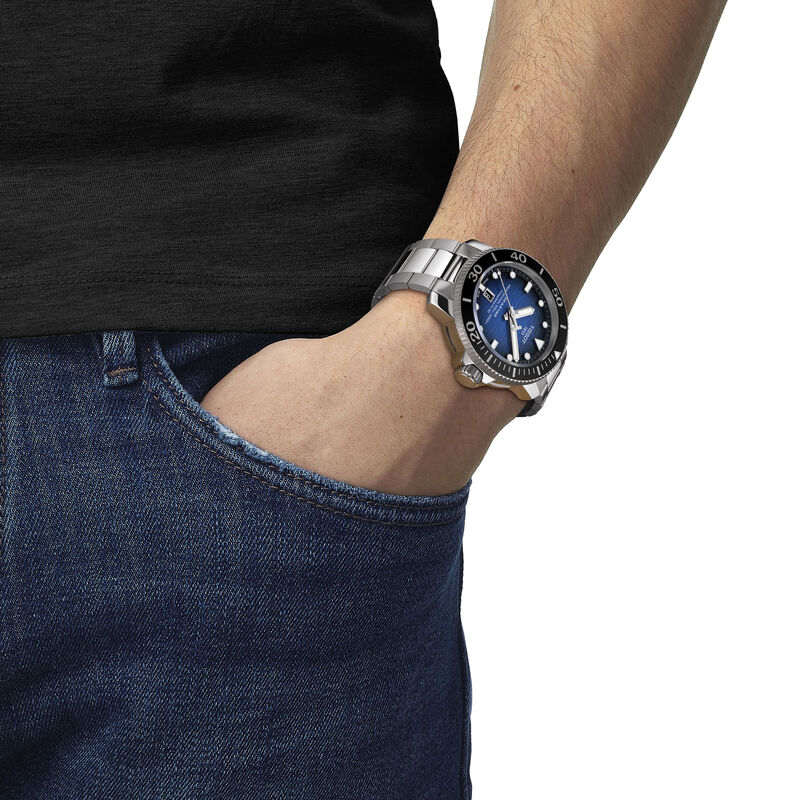 Tissot Seastar 2000 Powermatic 80 Blue Dial Steel Watch, 46mm image number 1