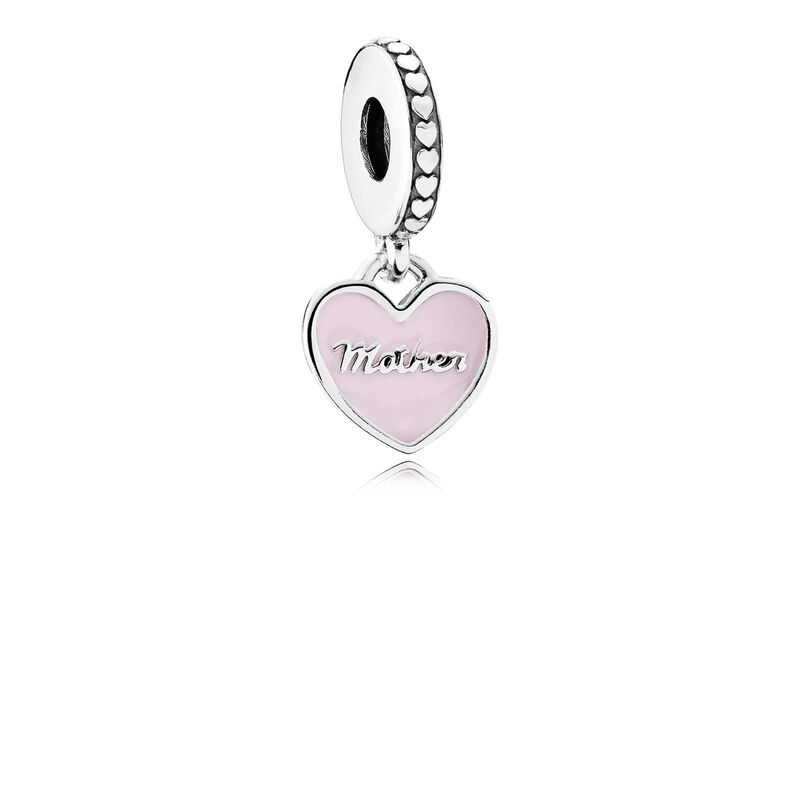 Pandora Mother & Daughter Hearts, Enamel & CZ Dangle Charm image number 1