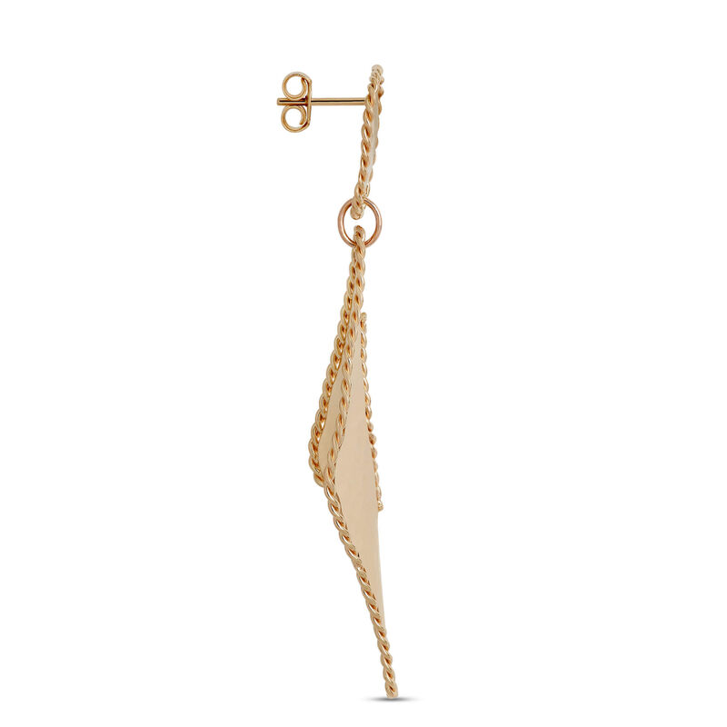 Toscano Triangle Drop Earrings, 14K Yellow Gold image number 1