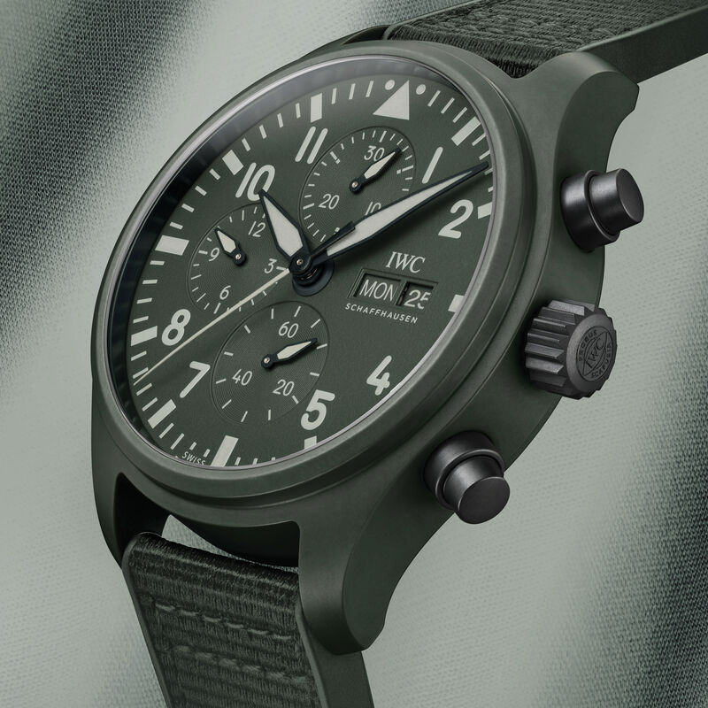 IWC Pilot&rsquo;s Watch Chronograph TOP GUN Edition &ldquo;Woodland&rdquo; Green Dial Watch, 44.5mm image number 1
