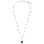 Pandora Sparkling Blue Crystal Statement Halo CZ Pendant Necklace