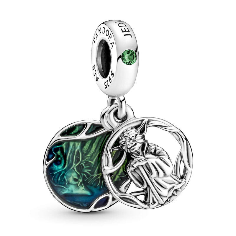 Pandora Star Wars Yoda Crystal & Enamel Dangle Charm image number 1