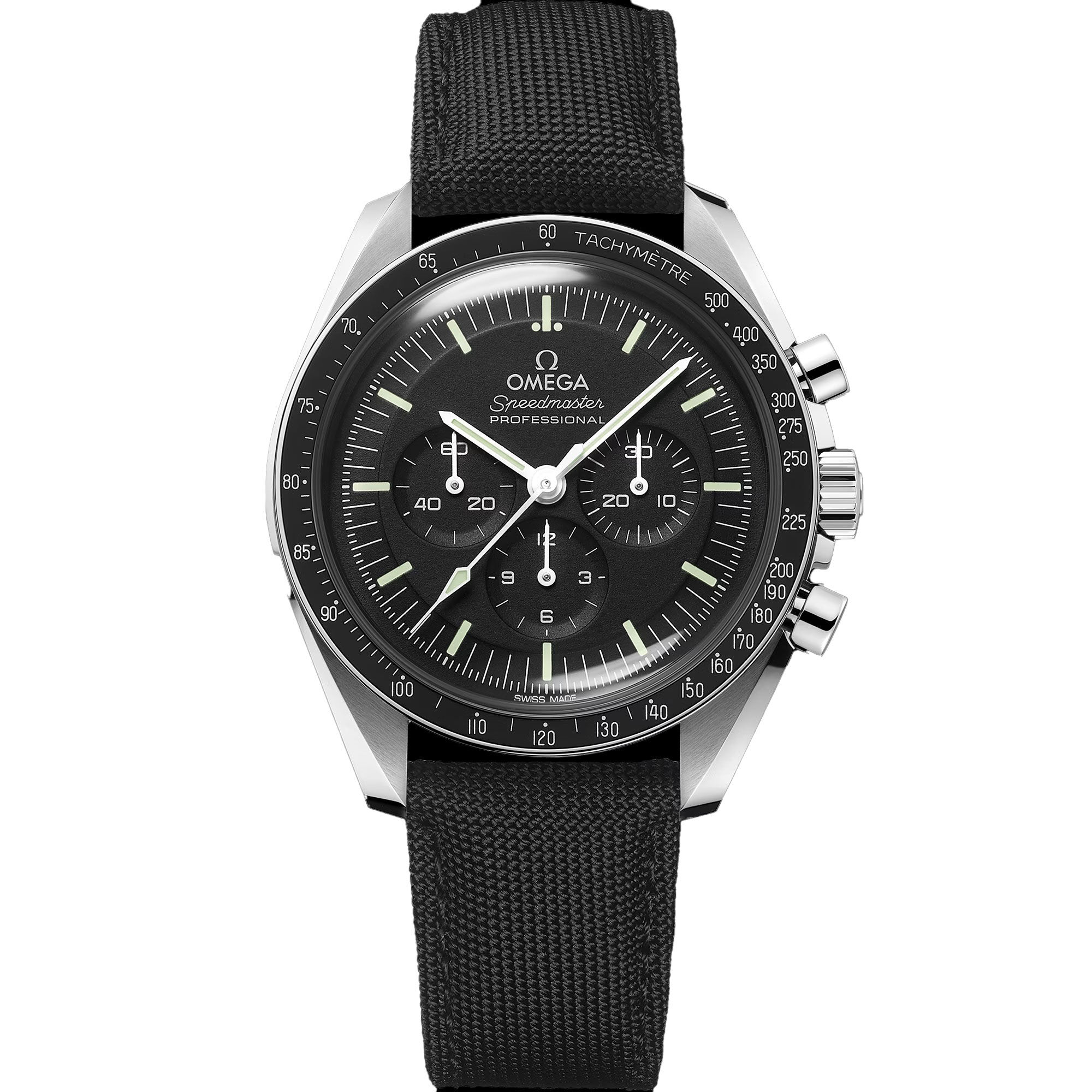 OMEGA Speedmaster Newmoon Dial Watch | Black Nylon Band