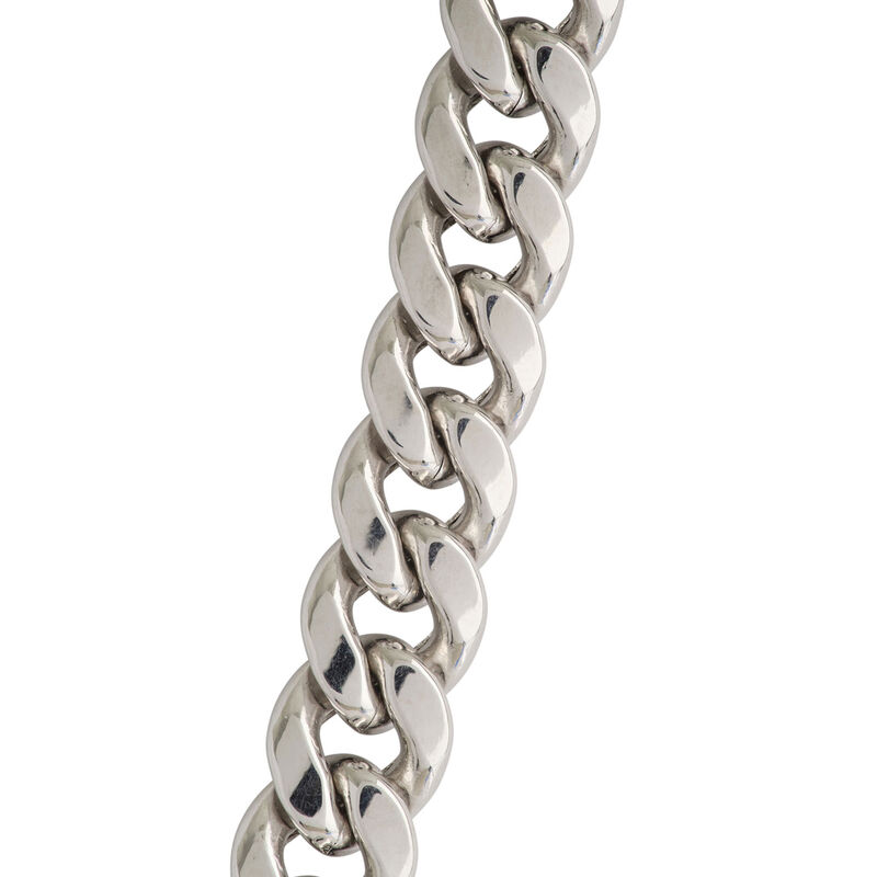 24-Inch Toscano Cuban Link Chain, 14K White Gold image number 2