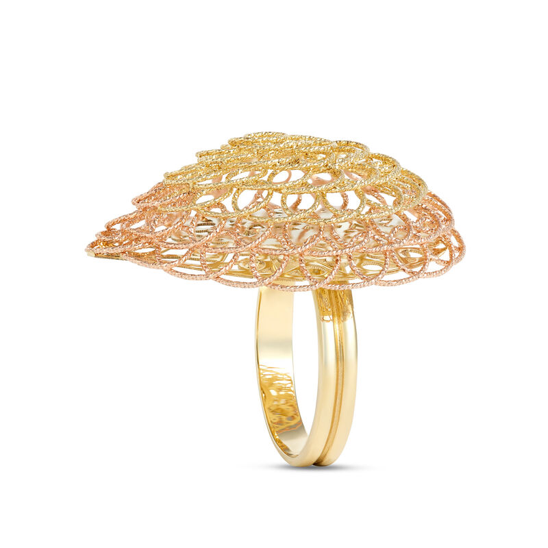 Toscano Woven Ring, 14K Yellow and Rose Gold image number 1
