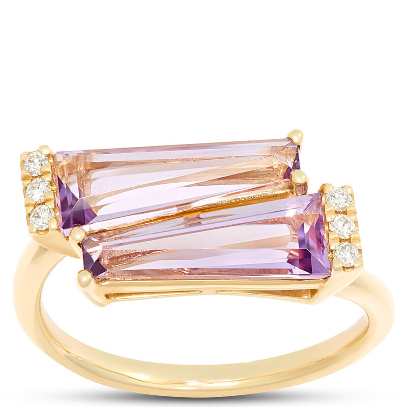 Tapered Amethyst  Ring, 14K Yellow Gold image number 0