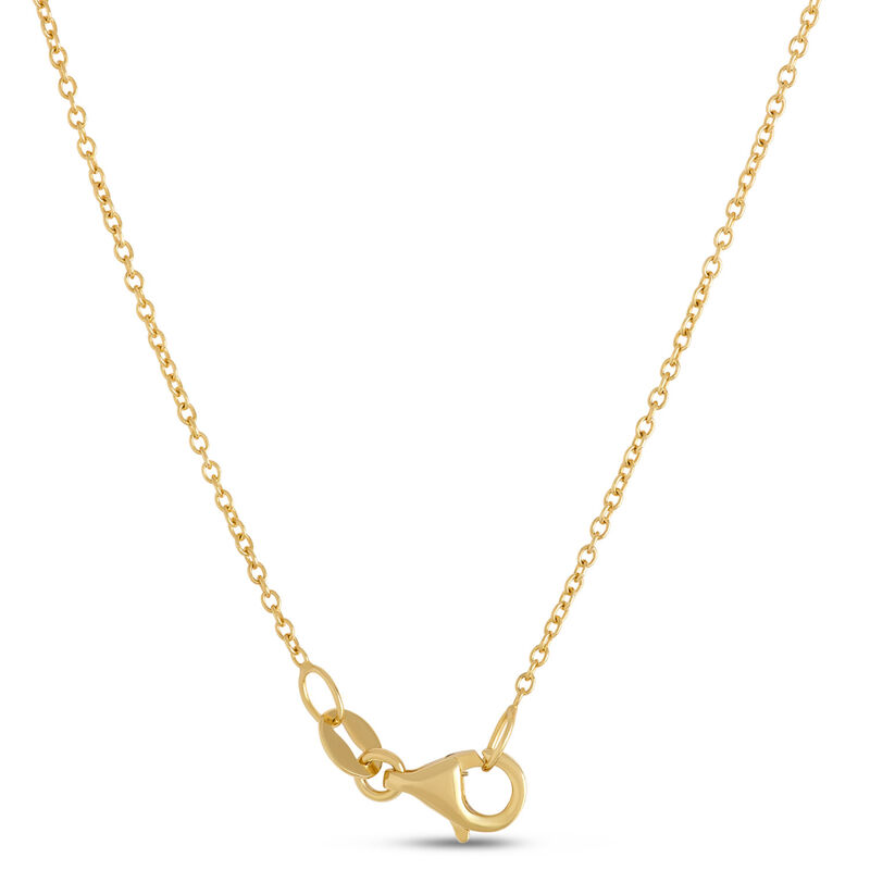 Classic Diamond Small Cross Necklace, &frac12; Carat Total Weight, 14K Yellow Gold image number 2