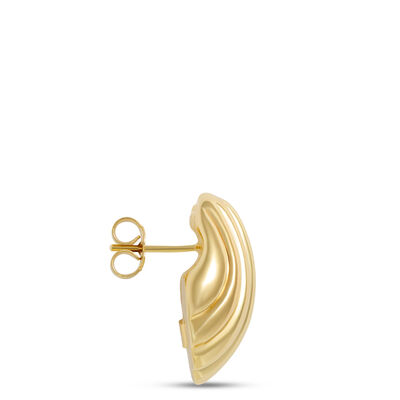 Toscano Fluted Earrings, 14K Yellow Gold
