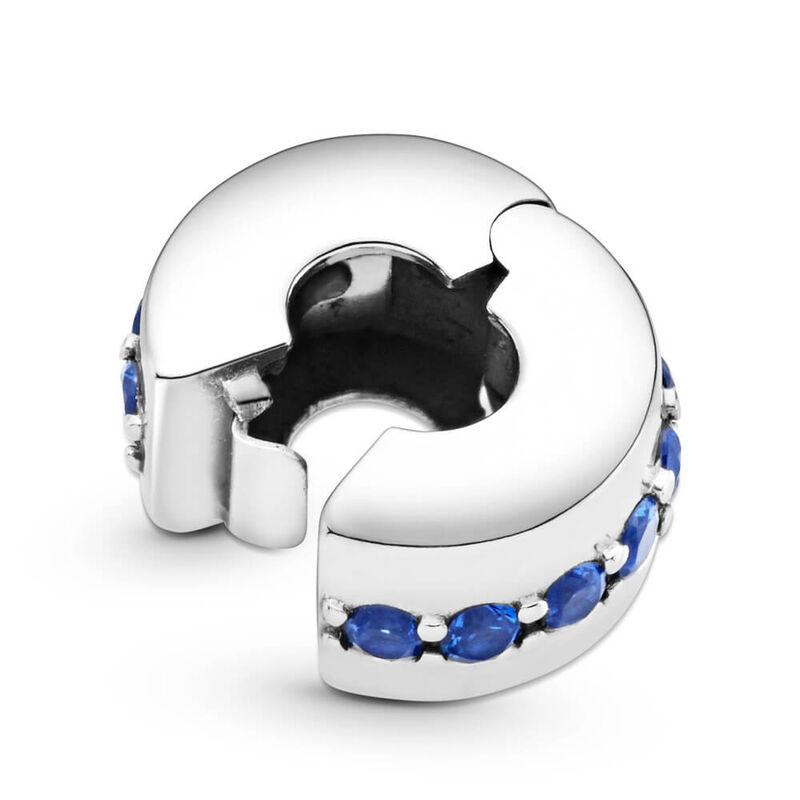 Pandora Blue Sparkle Crystal Clip Charm image number 2