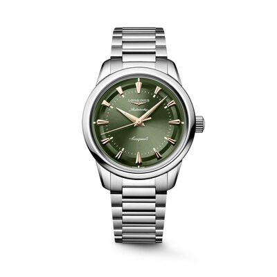 Longines Conquest Heritage Green Dial Watch, 38mm