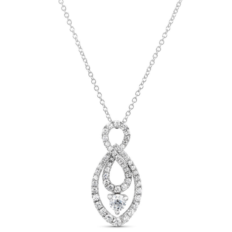 Ben Bridge Signature Diamond Infinity Necklace 18K image number 0