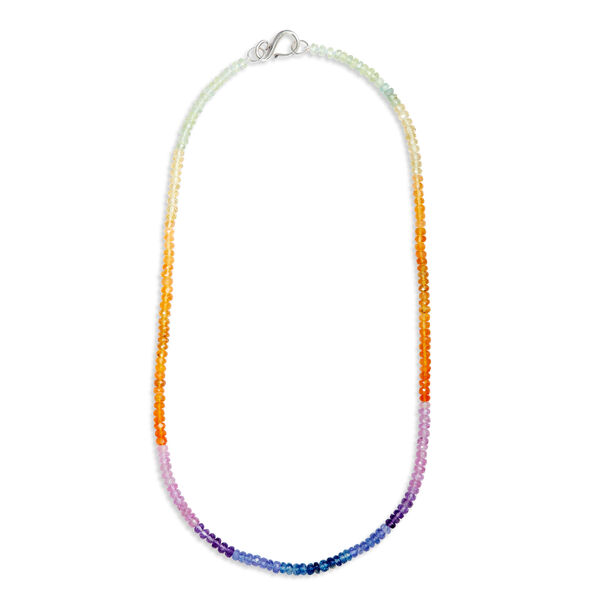 Rainbow Gemstone Necklace, 18"