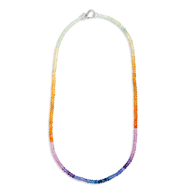Rainbow Gemstone Necklace, 18" image number 1